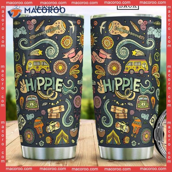 Hippie Pattern Stainless Steel Tumbler