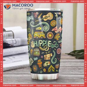 Hippie Pattern Stainless Steel Tumbler