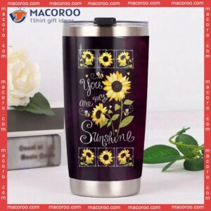 Hippie Sunflower You Are My Sunshine Stainless Steel Tumbler