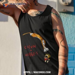 Hobb Jump Art Calvin And Hobbs Shirt 3 hobb jump art calvin and hobbs shirt tank top 1