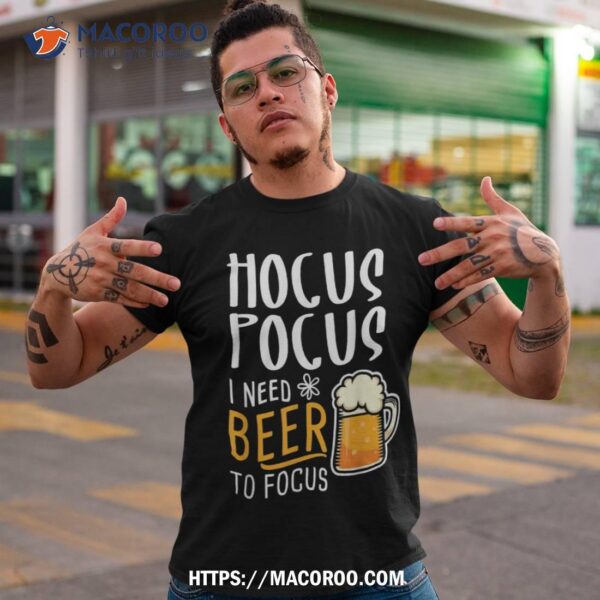 Hocus Pocus I Cast a Spell For Beer: Funny Halloween Witch Tee