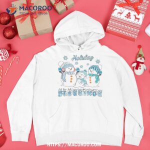 holiday blessings snow shirt snowmen gift hoodie
