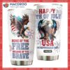 Home Of The Free Because Brave 4th July Stainless Steel Tumbler