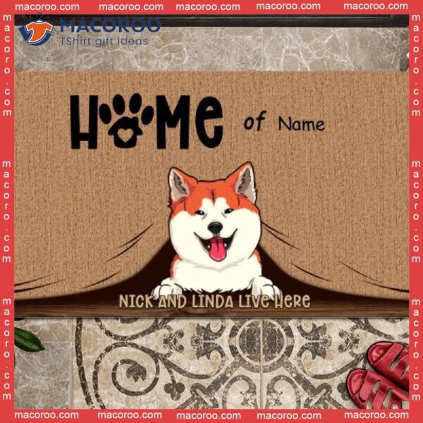 Home Of The Pets Humans Live Here Too Front Door Mat, Gifts For Pet Lovers, Custom Doormat