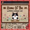 Home Of The World’s Cutest Cats Custom Doormat, Front Door Mat, Gifts For Cat Lovers
