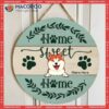 Home Sweet Home, Pastel Green, Personalized Dog Wooden Signs