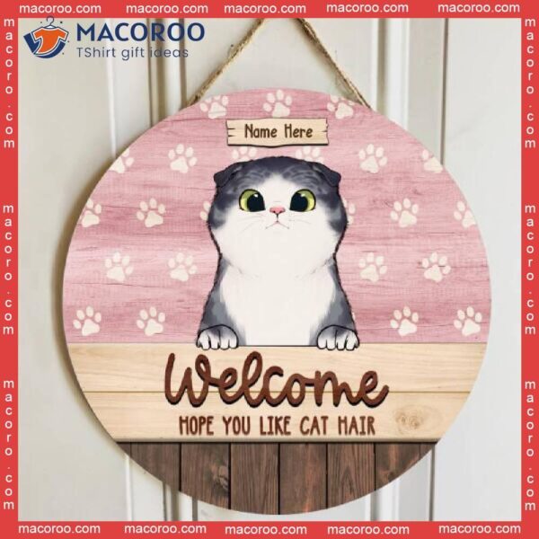 Hope You Like Cat Hair, Pinky, Personalized Wooden Signs