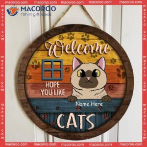 Hope You Like Cat Hair, Vintage, Personalized Wooden Signs
