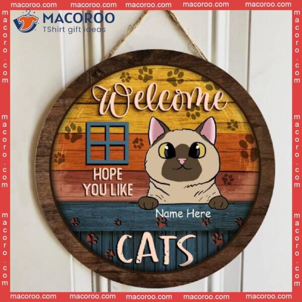 Hope You Like Cat Hair, Vintage, Personalized Wooden Signs