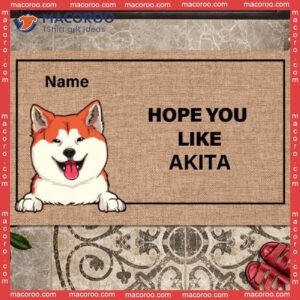 Hope You Like Me Front Door Mat, Personalized Doormat, Gifts For Dog Lovers