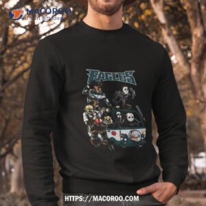 Horror Movies Characters Philadelphia Eagles Football Halloween 2023 Shirt 2 horror movies characters philadelphia eagles football halloween 2023 shirt sweatshirt