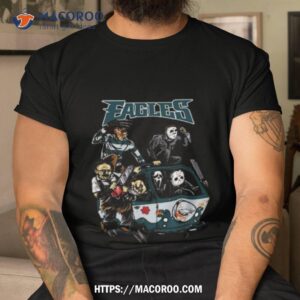 horror movies characters philadelphia eagles football halloween 2023 shirt tshirt