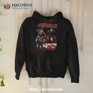 horror movies characters san francisco 49ers football halloween 2023 shirt hoodie