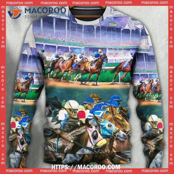 Horse Racing Lover We Love Amazing Ugly Holiday Sweaters