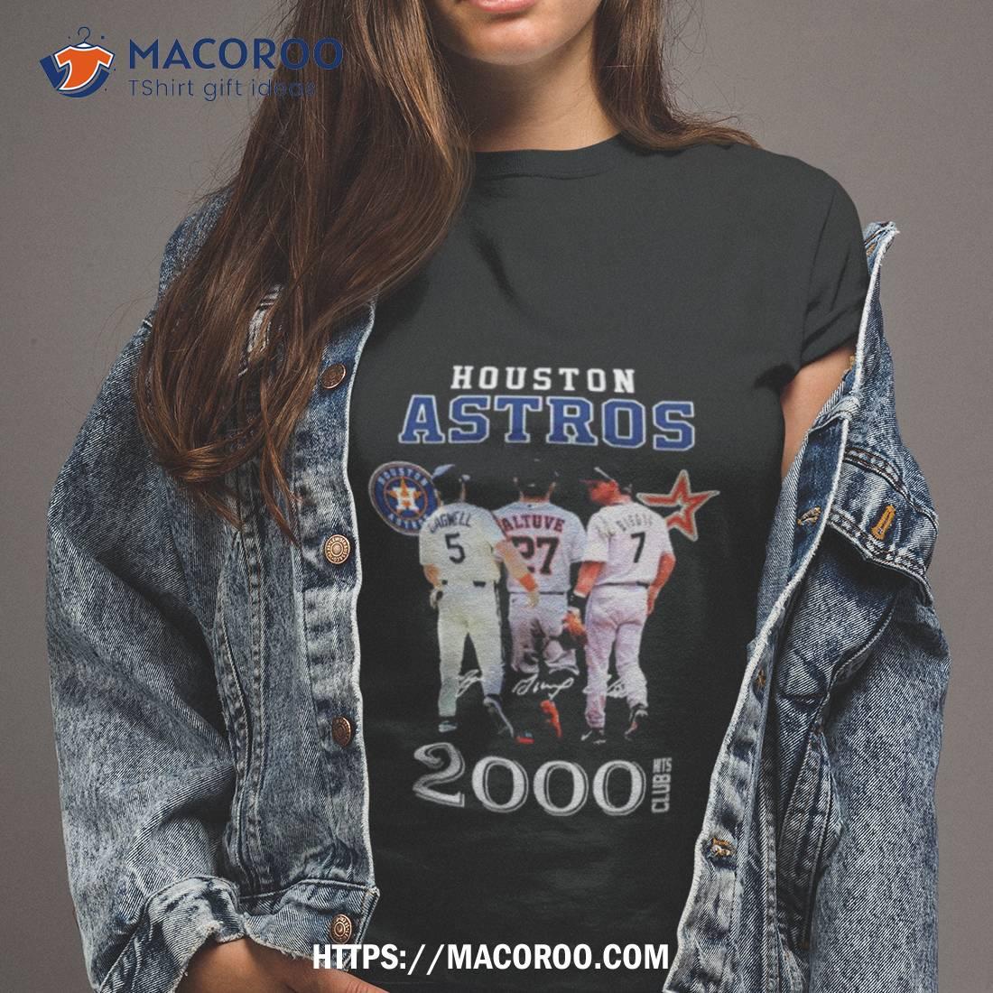 Original Houston Astros 2000 Hits Club Signatures T-shirt,Sweater