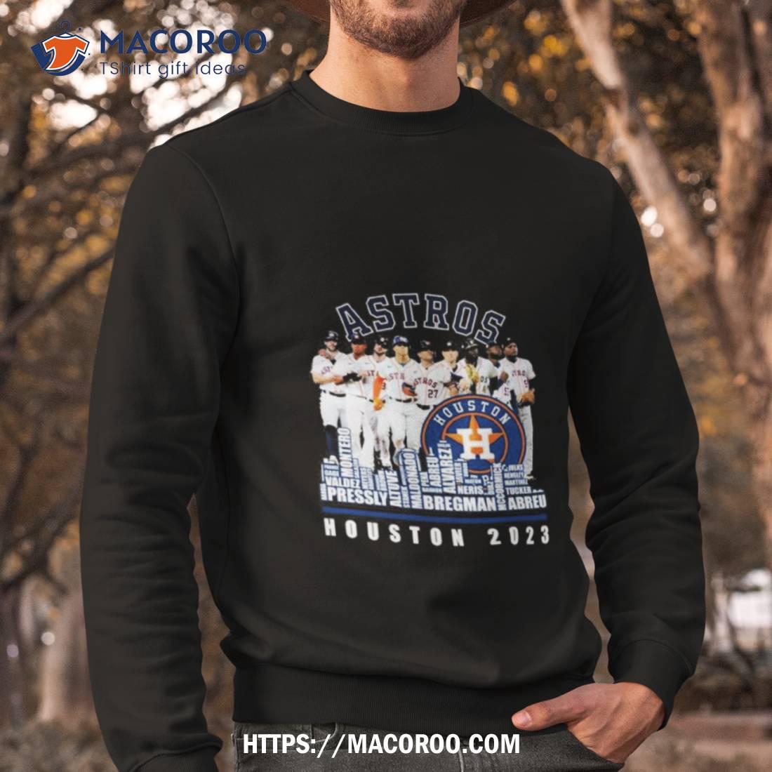 Houston astros skyline players names 2023 world series champions shirt,  hoodie, sweater, long sleeve and tank top