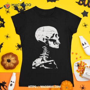 human skeleton halloween costume funny retro skull shirt halloween skull tshirt 1