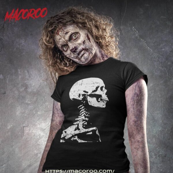 Human Skeleton Halloween Costume Funny Retro Skull Shirt, Halloween Skull