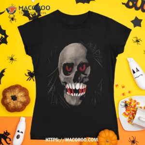 Human Skull Halloween Scary Horror Shirt, Skeleton Head