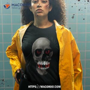 human skull halloween scary horror shirt skeleton head tshirt 2