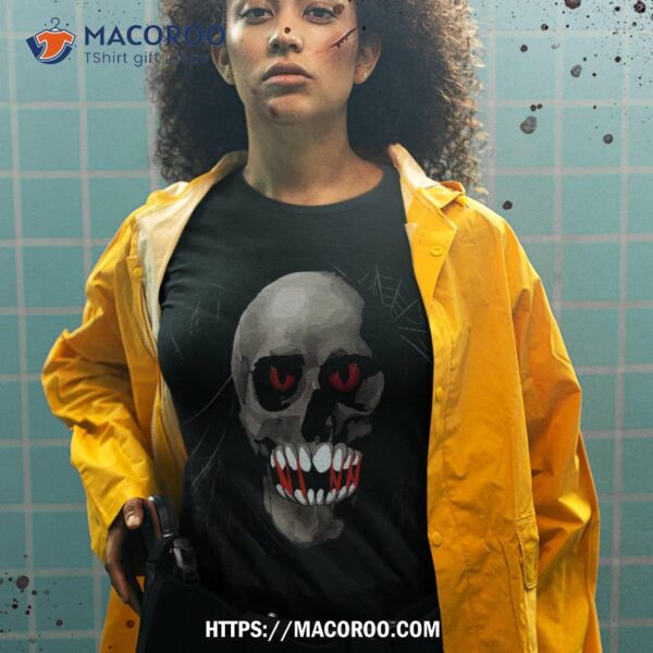 Human Skull Halloween Scary Horror Shirt, Skeleton Head