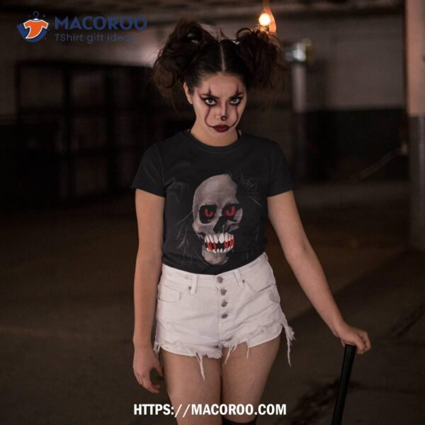 Human Skull Halloween Scary Horror Shirt, Skeleton Head