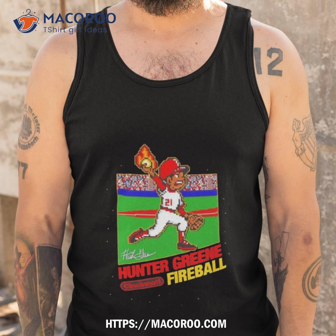 Hunter Greene Cincinnati Fireball Game Shirt Hunter Greene Cincinnati Fireball Game Shirt