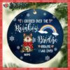 I Crossed Over The Rainbow Bridge, Cat Memorial Keepsake, Personalized Breeds Circle Ceramic Ornament