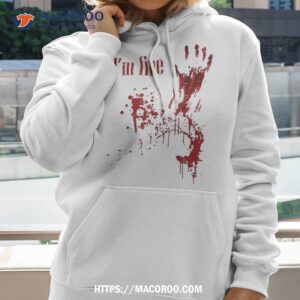 i m fine bloody funny halloween costume kids shirt unique halloween gifts hoodie
