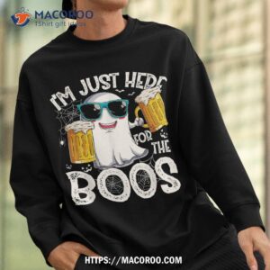 i m just here for the boos funny halloween beer drinking shirt sweatshirt