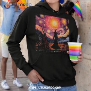 i m the storm breast cancer witch halloween starry night art shirt hoodie