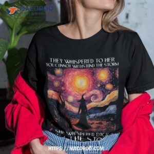 I’m The Storm Breast Cancer Witch Halloween Starry Night Art Shirt
