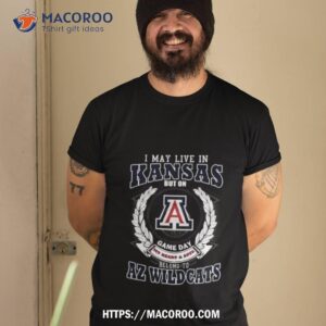 i may live in kansas but on game day my heart amp soul belong to arizona wildcats shirt tshirt 2