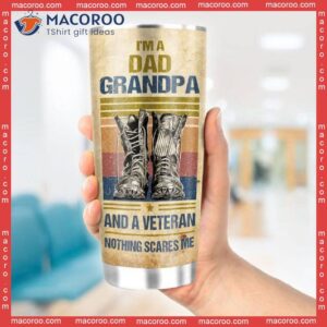 i rsquo m a dad grandpa and veteran stainless steel tumbler 1