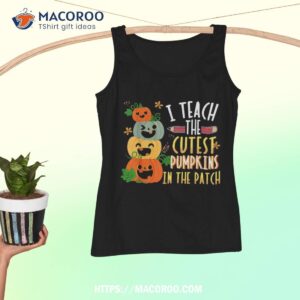 i teach the cutest pumpkins in patch halloween teacher shirt tank top