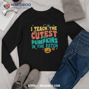 i teach the cutest pumpkins retro vintage halloween teacher shirt sweatshirt