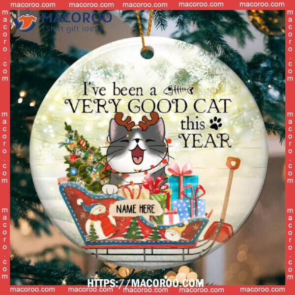 I’ve Been A Very Good Cat This Year, Cat Ornaments For Christmas Tree