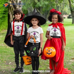 im just here for the bones halloween costume funny skeleton shirt skull pumpkin tshirt 3