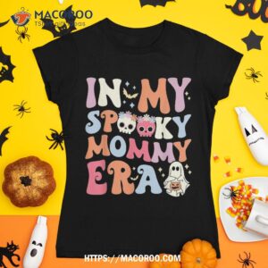 In My Spooky Mommy Era Halloween Groovy Witchy Mom Shirt, Sugar Skull Pumpkin