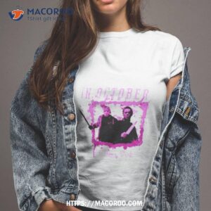 in october we wear pink funny michael myers halloween shirt tshirt 2