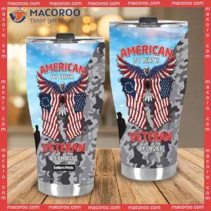 independence day 4th of july american by birth veteran choice stainless steel tumbler 3