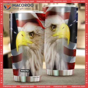 independence day 4th of july majestic bald eagle stainless steel tumbler 1