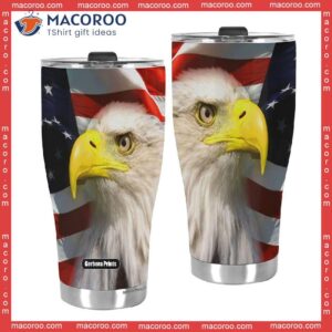 independence day 4th of july majestic bald eagle stainless steel tumbler 2