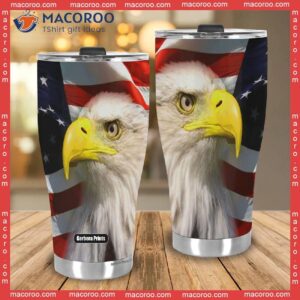 independence day 4th of july majestic bald eagle stainless steel tumbler 3