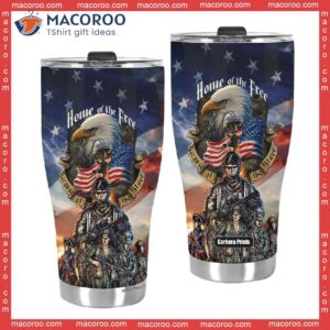 independence day 4th of july veteran home the free stainless steel tumbler 2