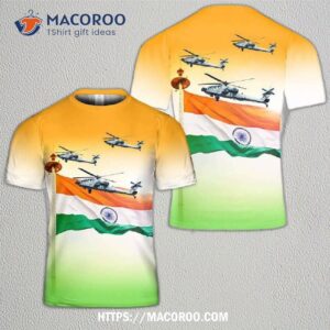 Indian Air Force Ah-64 Apache, Happy Independence Day India 3D T-Shirt