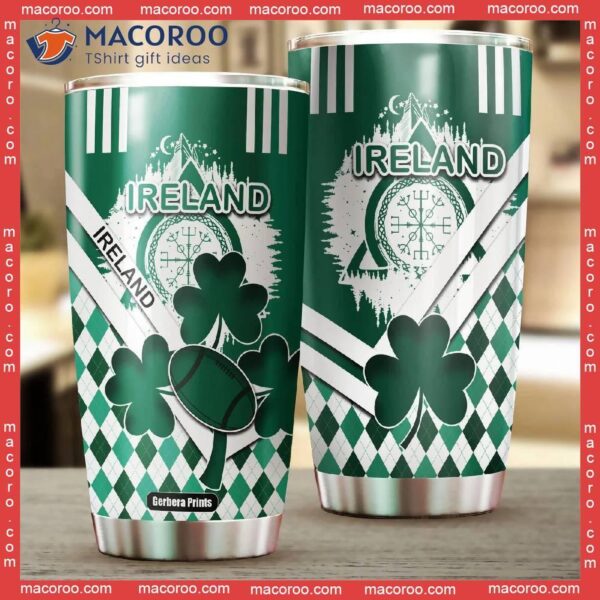 Ireland Rugby Shamrock Patrick’s Day Green Stainless Steel Tumbler