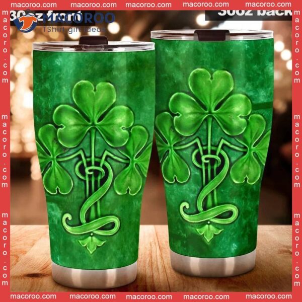 Irish Ceramic Art St Patrick’s Day Stainless Steel Tumbler