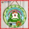 Irish Kisses Shamrock Wishes, St. Patrick’s Day Theme, Pets On The Green Car, Personalized Dog & Cat Wooden Signs