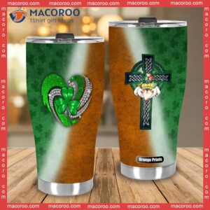 irish saint patrick s day green stainless steel tumbler 2